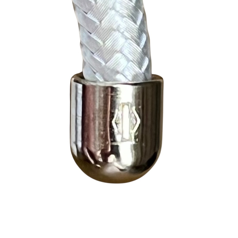 Vintage Harley Davidson Vrod Silver Plated Stainless Woven Cable Bracelet Bangle - Picture 5 of 11